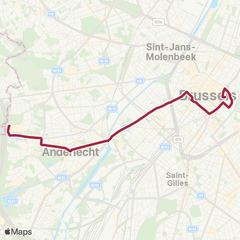 STIB Gare Centrale - Westland Shopping map