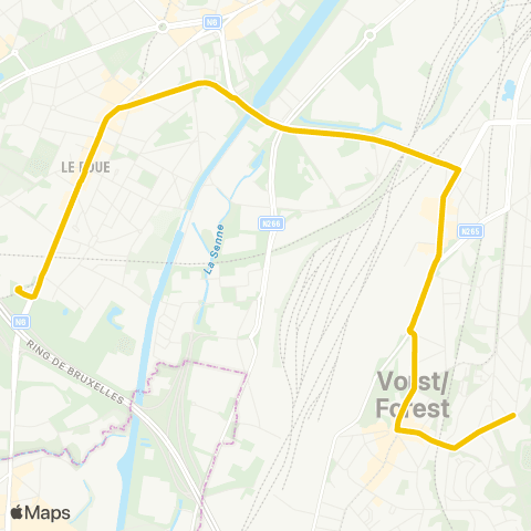 STIB Ceria - Forest National map
