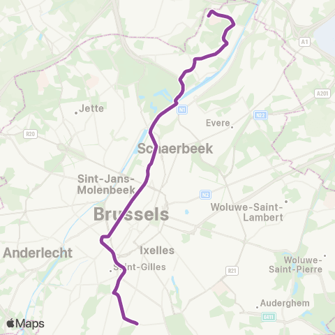 STIB Hôpital Militaire - Churchill map