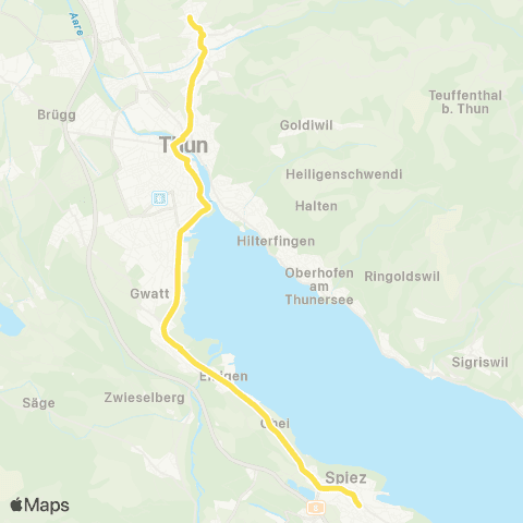 STI Bus Steffisburg, Flühli - Gwatt, Deltapark map