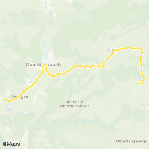 STI Bus Heimenschwand, Post - Kiesen, Dorf map