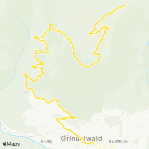 STI Bus Grindelwald, Bahnhof - Grindelwald, Waldspitz map