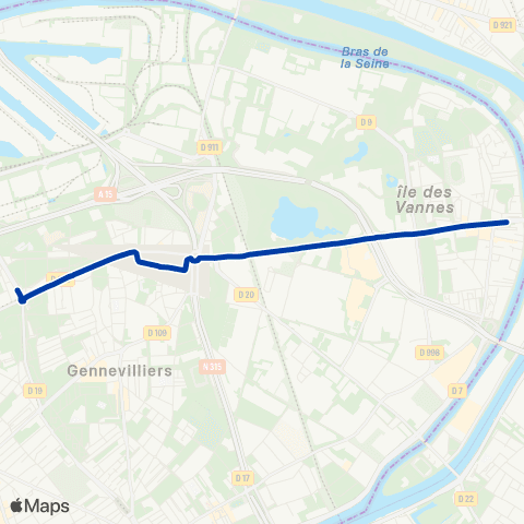 Substitution Tramway Bus de substitution Tramway T1 map