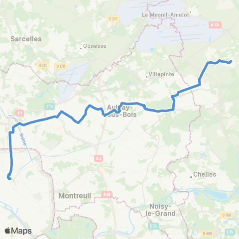 Substitution RER RATP/SNCF Bus de substitution RER B map