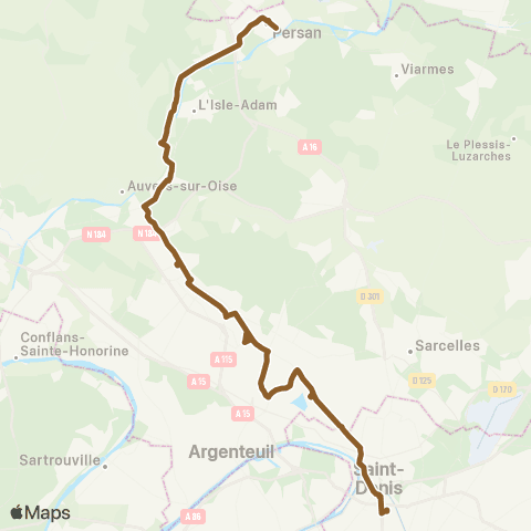 Substitution Transilien/TER SNCF Bus de substitution Train H map