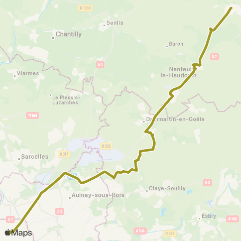 Substitution Transilien/TER SNCF Bus de substitution Train K map