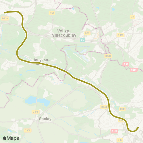 SNCF Versailles Chantiers <>︎ Massy-Palaiseau map