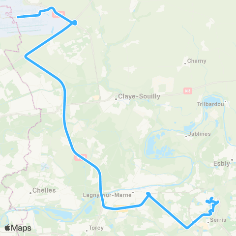 Île-de-France Mobilités Terminal 2ef <> Newport Bay Club map