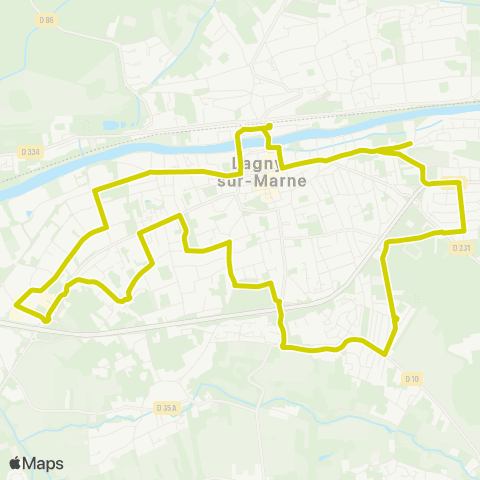 Île-de-France Mobilités Gare de Lagny Thorigny <> Gare de Lagny Thorigny map
