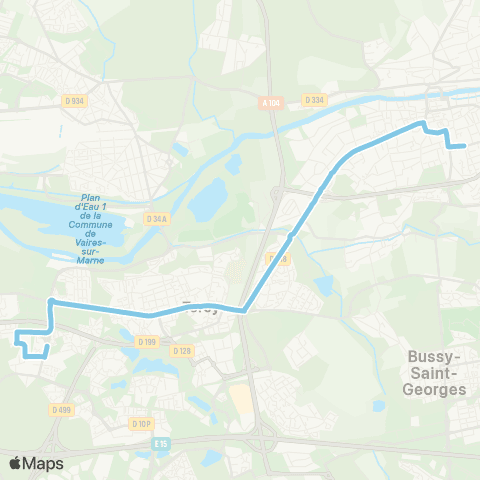 Île-de-France Mobilités St-Laurent (Rue Brébion) <> Les Provinces map