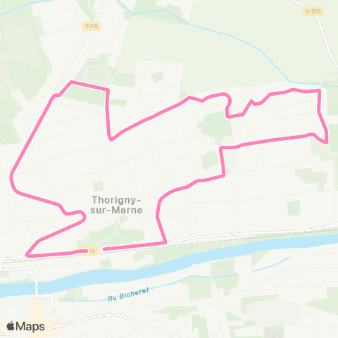 Île-de-France Mobilités Gare de Lagny Thorigny (Rue R. Poincaré) <> Gare de Lagny Thorigny (Rue R. Poincaré) map