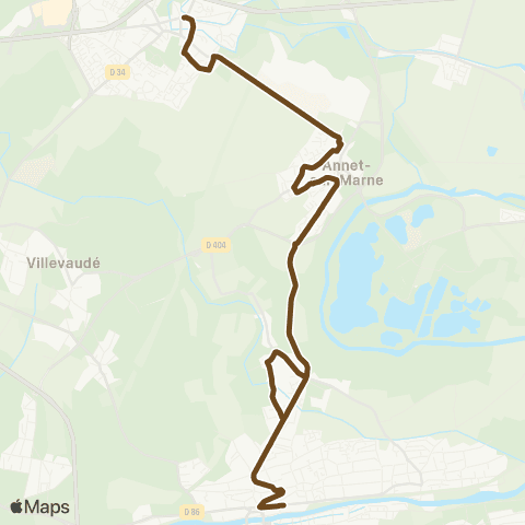 Île-de-France Mobilités Croix Gauthier <> Gare de Lagny Thorigny (Rue R. Poincaré) map