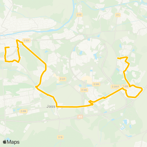 Île-de-France Mobilités Gare de Val d'Europe <> Gare de Lagny Thorigny map