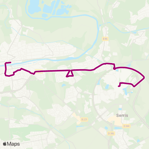 Île-de-France Mobilités Chessy N. - Quai l <> Gare de Lagny Thorigny map