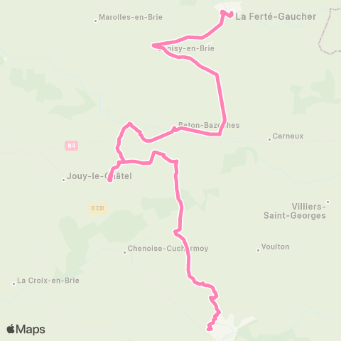 Île-de-France Mobilités Promenades <> Ville Haute Quai 4 map