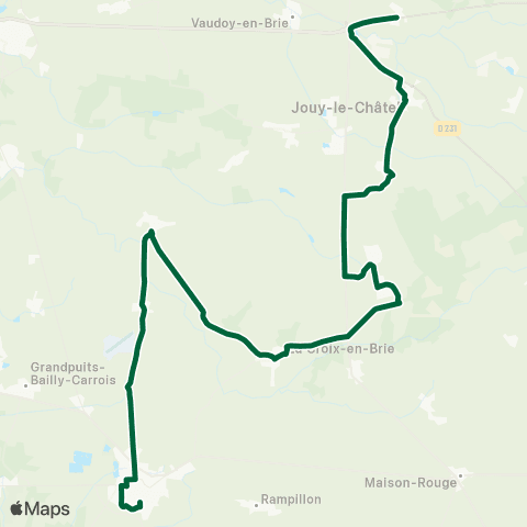 Île-de-France Mobilités Lycée H. Becquerel <> Le Corbier map