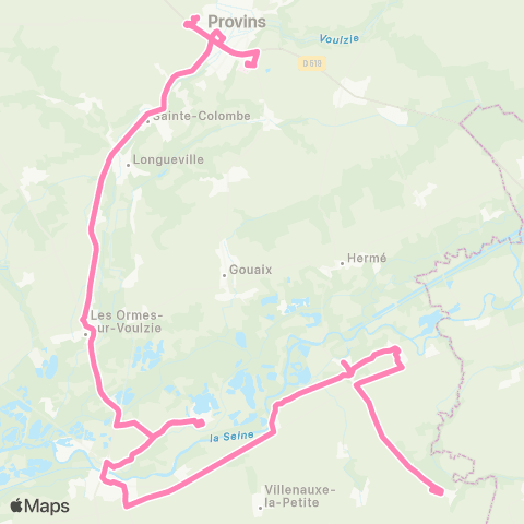 Île-de-France Mobilités Place Mérot <> Ville Haute map