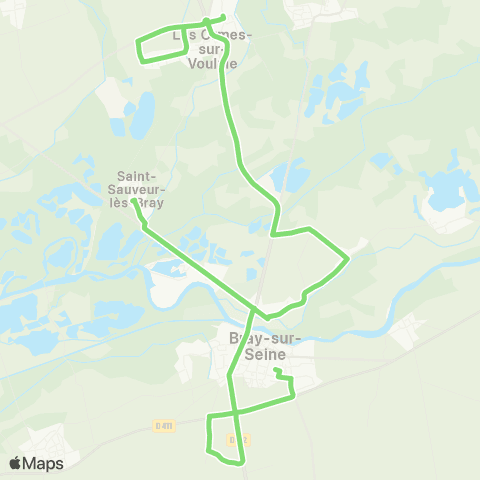 Île-de-France Mobilités Moulin Ocle <> Collège Jean Rostand map
