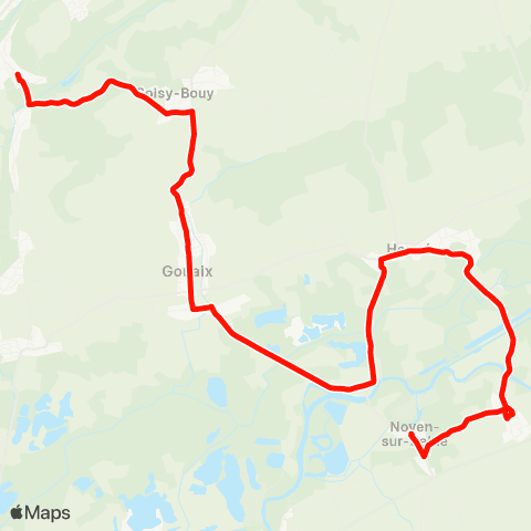 Île-de-France Mobilités Gare de Longueville <> Place du Calvaire map