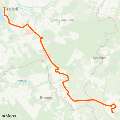 Île-de-France Mobilités Préfecture <> Stade Lucien Destal map