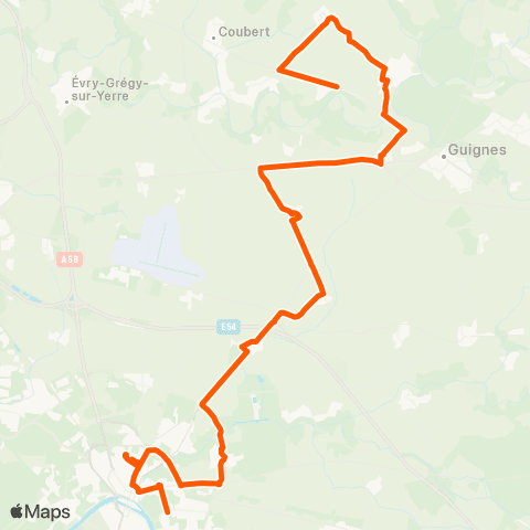 Île-de-France Mobilités Robert Schuman <> Suscy sous Yèblés map