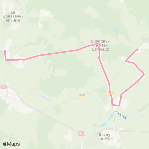 Île-de-France Mobilités Station de Covoiturage <> Gare de Marles-en-Brie map