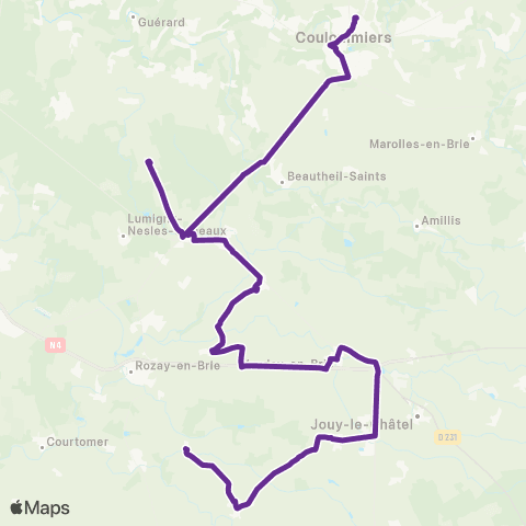 Île-de-France Mobilités Cité Scolaire <> Mairie map
