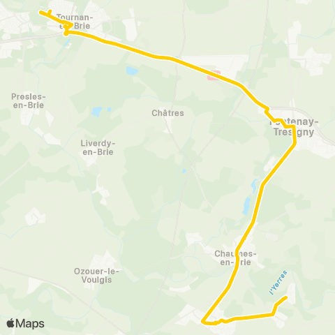 Île-de-France Mobilités Grille du Château <> Lycée Clément Ader map
