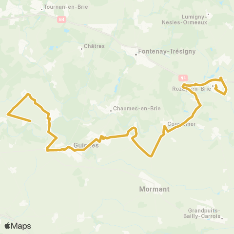Île-de-France Mobilités Collège les Remparts <> Les Etards map