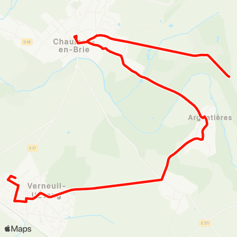 Île-de-France Mobilités Collège Charles Péguy <> Route Ferme d'Arcy map