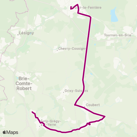 Île-de-France Mobilités Collège Gérard Philipe <> Champs au Maigre map