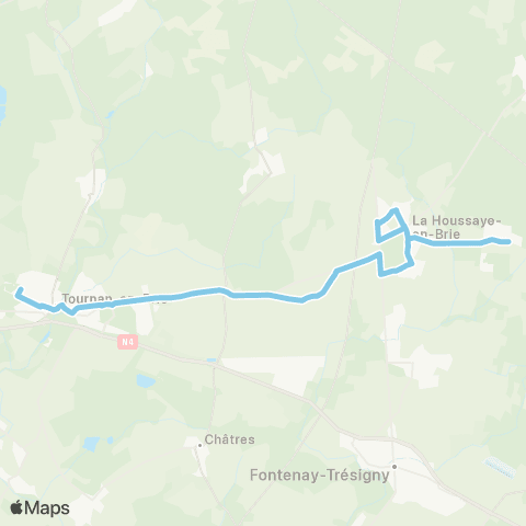 Île-de-France Mobilités Pl. Saint Jean <> Gare de Marles-en-Brie map