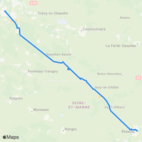 Île-de-France Mobilités Chessy Sud - Quai e <> Gare SNCF Quai 6 map
