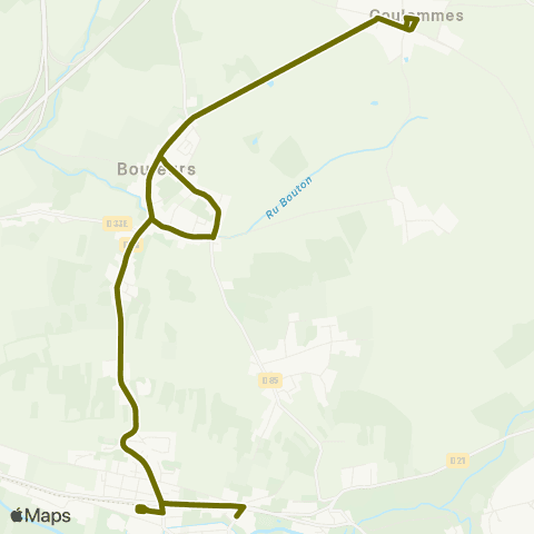 Île-de-France Mobilités Collège Mon Plaisir <> Gare de Crécy-la-Chapelle (Dépose) map