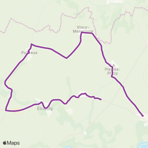 Île-de-France Mobilités Collège Camille Saint Saëns <> Beauval map