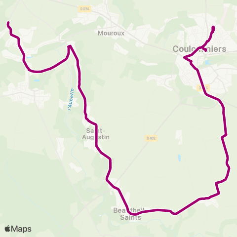 Île-de-France Mobilités La Villeneuve <> Cité Scolaire map