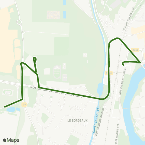 Île-de-France Mobilités Gare de Meaux (Quai 1) <> Institut des Métiers map