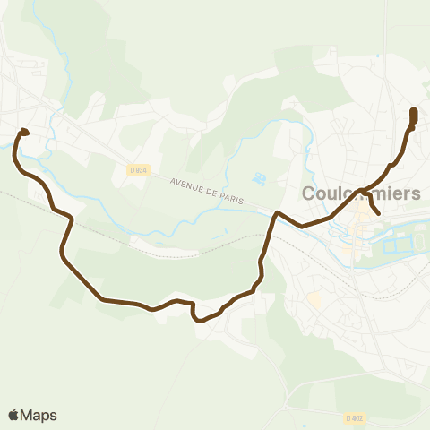 Île-de-France Mobilités Gambetta <> Place de la Mairie map