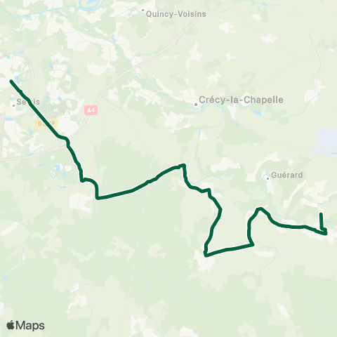 Île-de-France Mobilités Gare SNCF <> Chessy S. - Quai A (Dépose) map