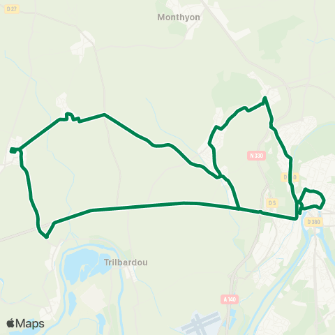 Île-de-France Mobilités Gare rout. Quai H <> Gare de Meaux (Dépose) map