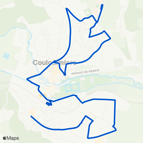 Île-de-France Mobilités Gambetta <> Vaux Centre Commercial map