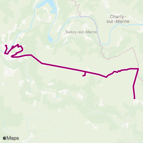 Île-de-France Mobilités Ctre <> Gare de la Ferté-sous-Jouarre (Quai I) map
