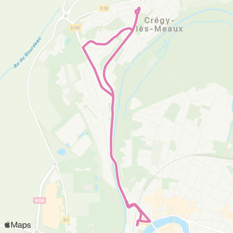 Île-de-France Mobilités Gare de Meaux Quai 2 <> Gare de Meaux (Dépose) map