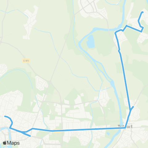 Île-de-France Mobilités Jean Rose <> Jean Renoir map