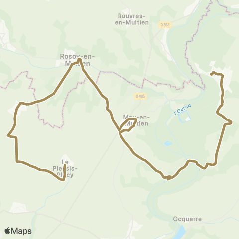 Île-de-France Mobilités Collège le Champivert <> Centre Bourg map