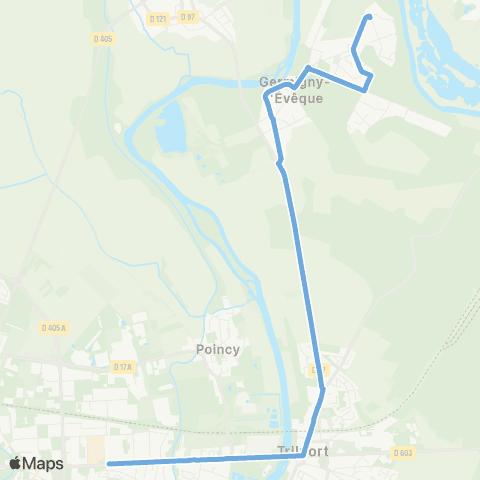 Île-de-France Mobilités Georges Claude <> Jean Renoir map