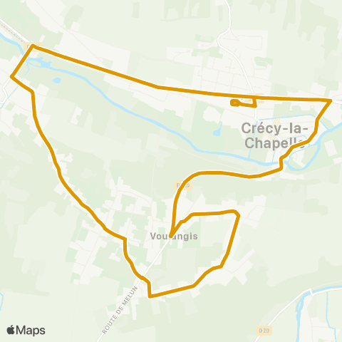 Île-de-France Mobilités Gare de Crécy la Chapelle (Quai B) <> Gare de Crécy-la-Chapelle (Dépose) map