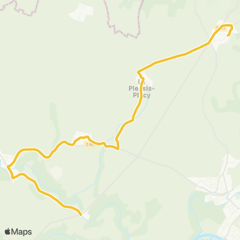 Île-de-France Mobilités Le Gué À Tresmes <> Gare de Meaux (Dépose) map