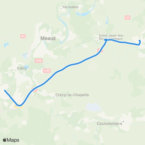 Île-de-France Mobilités Gare de la Ferté-sous-Jouarre (Quai H) <> Chessy S. - Quai A (Dépose) map