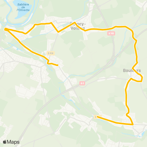 Île-de-France Mobilités École Ste Thérèse <> Gare de Villiers Montbarbin map